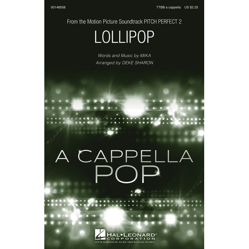 Lollipop TTBB A Cappella (Octavo)