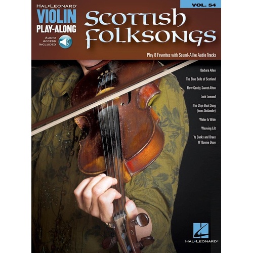 Scottish Folksongs Violin Play-Along V54 BK/OLA