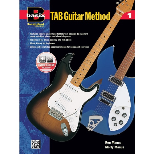 Basix Tab Guitar Method 1 Book/ECD
