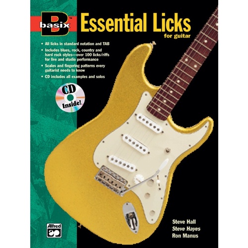 Basix Essential Licks For Guitar Book/CD