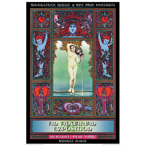 Woodstock Original Concert Wall Poster by Aquarius
