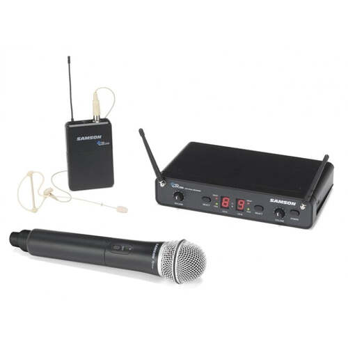 Samson Wireless Concert 88 Dual Microphone Pro Combo Wireless Mic Sysytem Earset & Hand Held