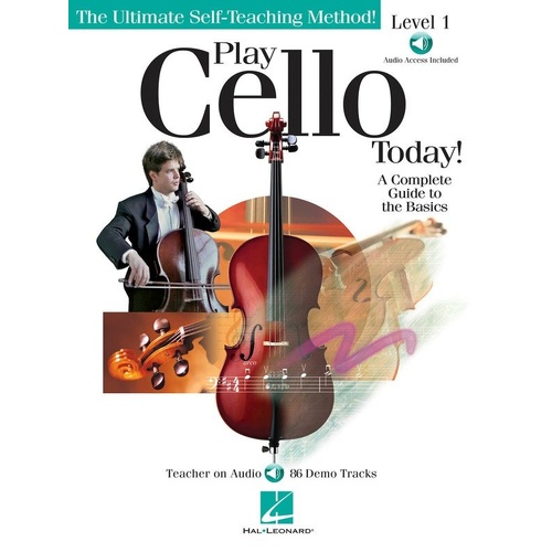 Play Cello Today Instructional Book with Audio, 40 Pages, Hal Leonard