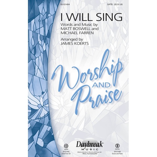 I Will Sing ChoirTrax CD (CD Only)