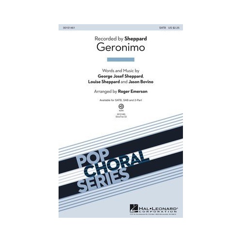 Geronimo SATB Choral Arrangement by Roger Emerson, Hal Leonard, 16 Pages