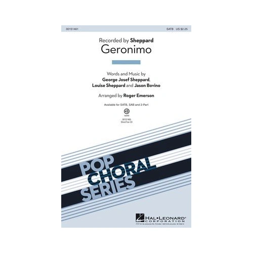 Geronimo SATB Choral Arrangement by Roger Emerson, Hal Leonard, 16 Pages
