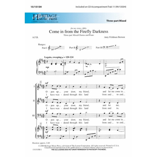 Come In From The Firefly Darkness 3 Part Mixed