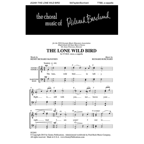 Lone Wild Bird TTBB A Cappella (Octavo)
