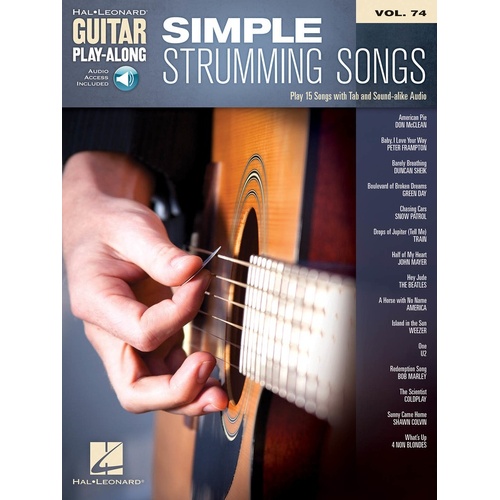 Simple Strumming Songs Guitar Playalong V74 Book/Online Audio (Softcover Book/On