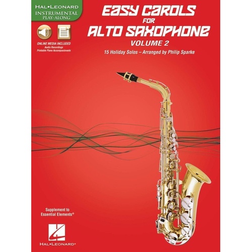 Easy Carols for Alto Saxophone, Volume 2 with Online Access