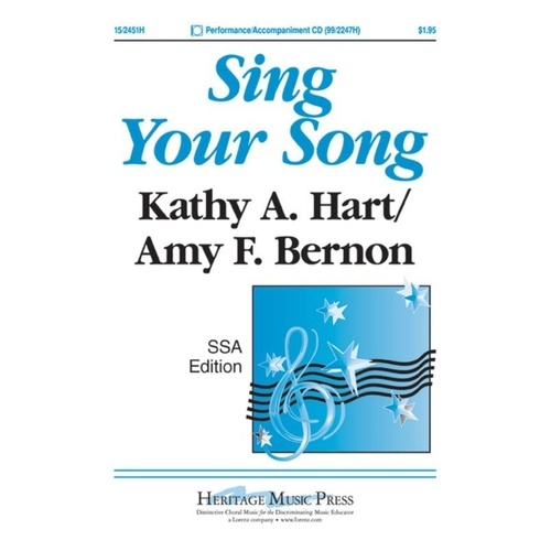 Sing Your Song Arrangement Bernon SSA/Piano (Optional Voice)