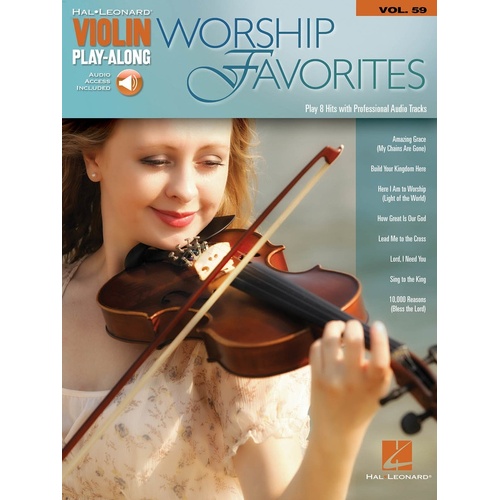Worship Favorites Violin Playalong V59 Book/Online Audio 