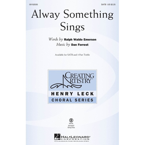 Alway Something Sings SATB (Octavo)