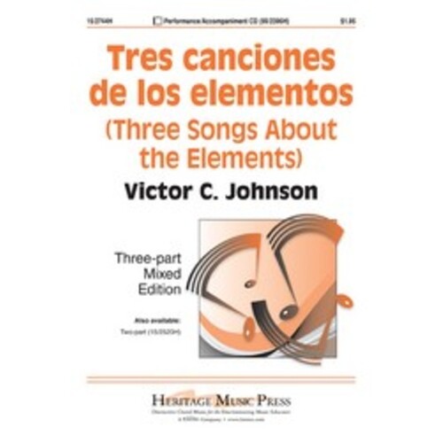 Tres Canciones De Los Elementos 3 Part Mixed/Piano 