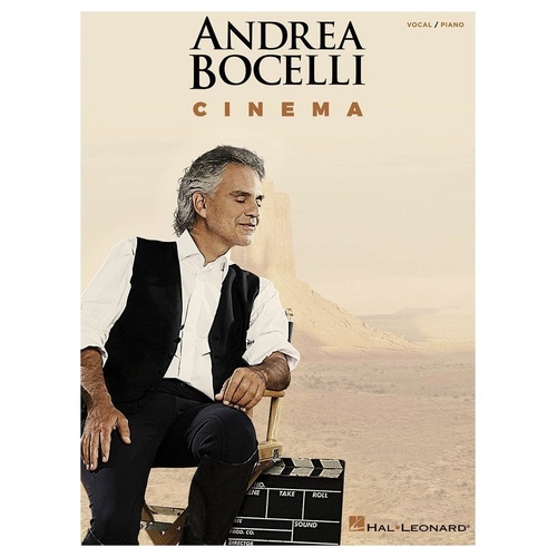Andrea Bocelli - Cinema Songbook for Piano & Vocal, 96 Pages, Includes 12 Movie Songs