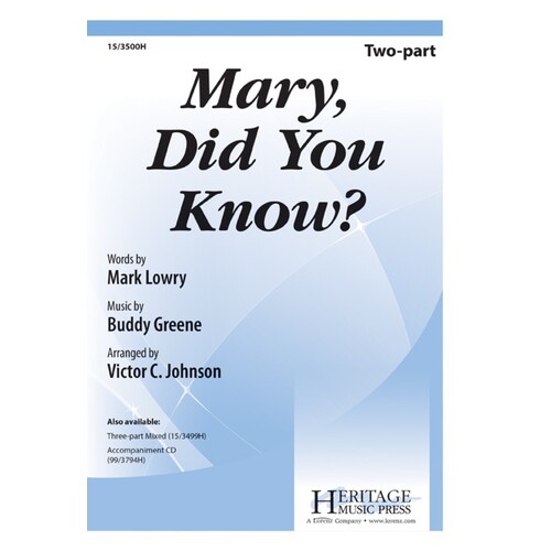 Mary Did You Know? 2 Part (Octavo)