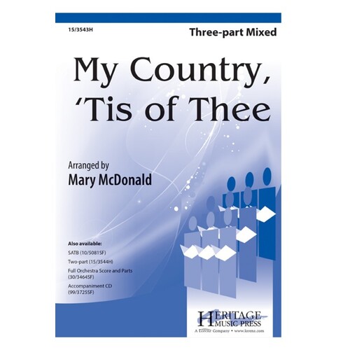 My Country Tis Of Thee 3 Part Mixed (Octavo)