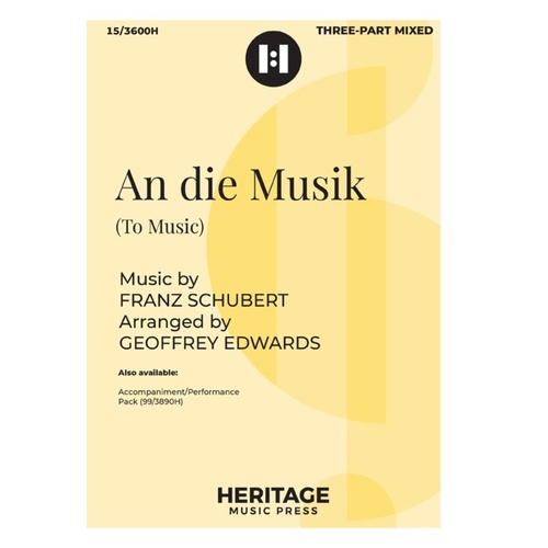 An Die Musik (To Music) 3 Part Mixed Choral Arrangement for Men's Voices