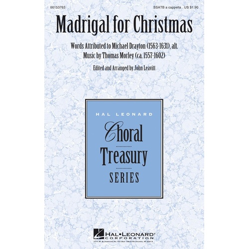 Madrigal For Christmas SSATB A Cappella (Octavo)