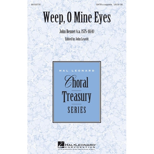 Weep O Mine Eyes SATB A Cappella (Octavo)