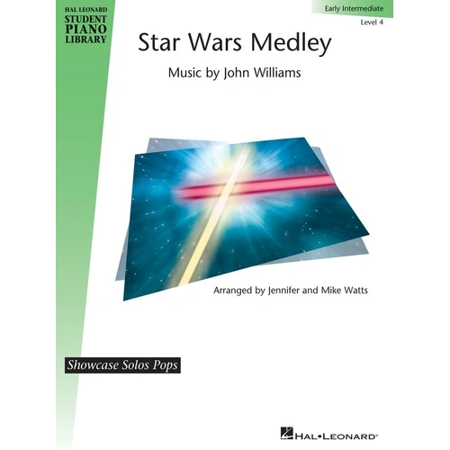 Star Wars Medley Piano Solo by Hal Leonard - HLSPL Showcase Solos Pops, 8 Pages, Includes Main Theme, Cantina Band, Imperial March