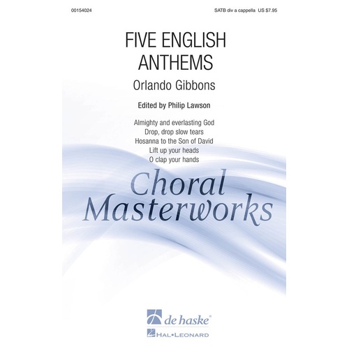 Five English Anthems SATB Divisi A Cappella (Softcover Book)