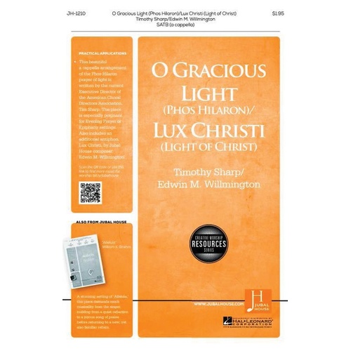 O Gracious Light/Lux Christi SATB A Cappella (Octavo)