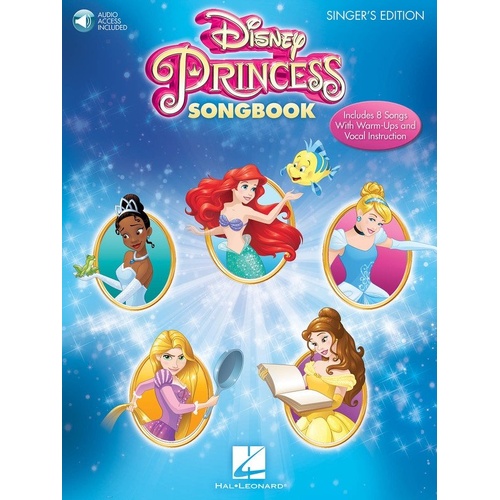 Disney Princess Songbook Singer's Edition by Hal Leonard, 48 Pages, Voice Lessons, Audio Tracks, Includes Popular Disney Songs