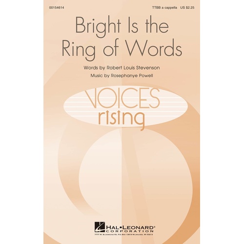 Bright Is The Ring Of Words TTBB A Cappella (Octavo)