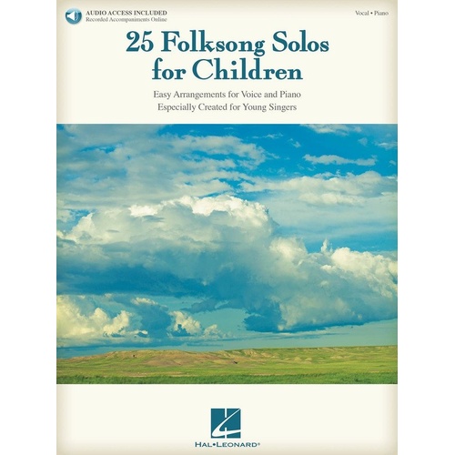 25 Folksong Solos for Children - Vocal Collection for Solo Voice with Piano Accompaniment
