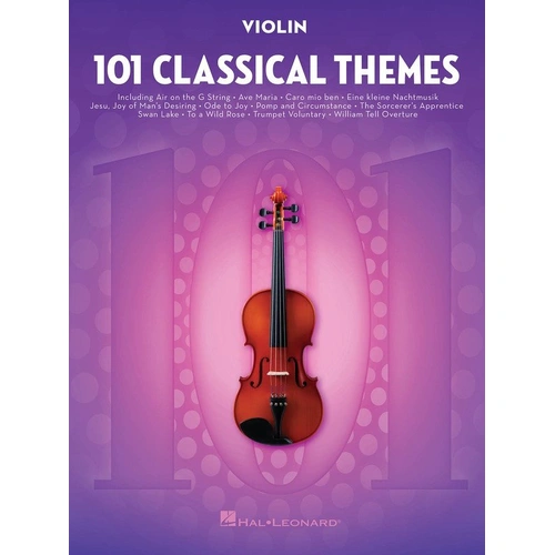 101 Classical Themes for Violin by Hal Leonard - 88 Pages, Strings Category