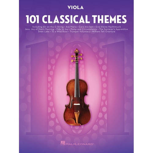 101 Classical Themes For Viola (Softcover Book)