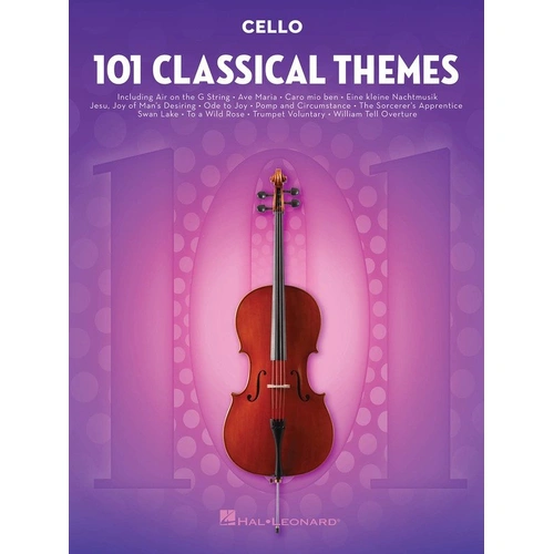 101 Classical Themes for Cello by Hal Leonard, 88 Pages, Series: 101 Instrumental Folios