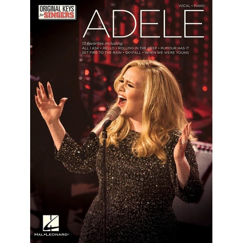 Adele - Original Keys for Singers Songbook for Piano and Vocal, 98 Pages, Hal Leonard