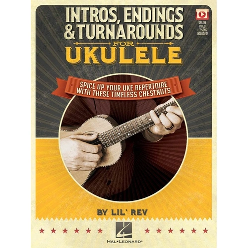 Intros, Endings & Turnarounds for Ukulele Book and Video Pack by Hal Leonard, 48 Pages, Includes Video Lessons by Lil' Rev
