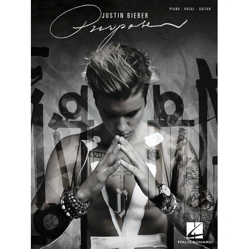 Justin Bieber - Purpose Songbook for Guitar and Piano - 136 Pages, Includes 18 Songs