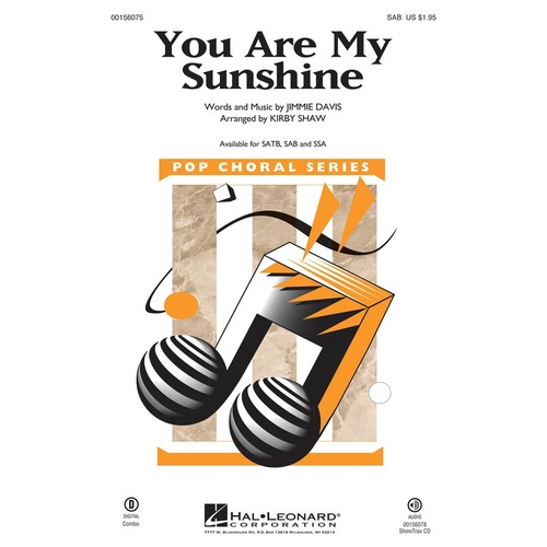 You Are My Sunshine SAB (Octavo)