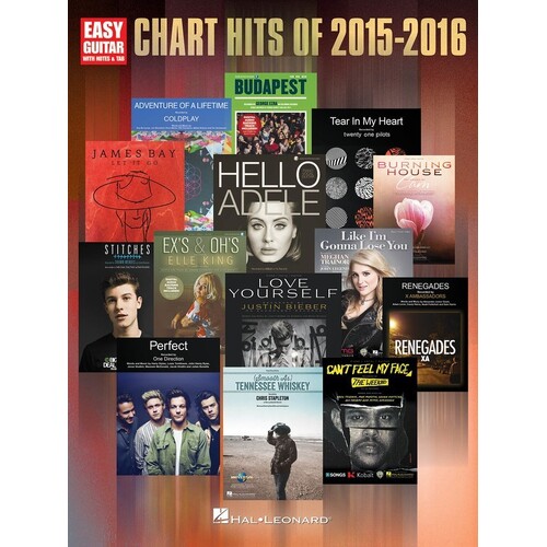 Chart Hits Of 2015-2016 Easy Guitar Notes and TAB (Softcover Book)