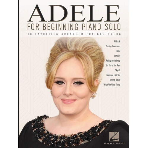 Adele for Beginning Piano Solo Songbook with Lyrics