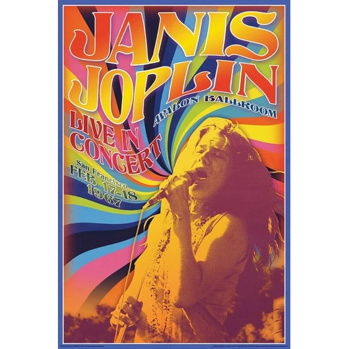 Janis Joplin Concert Wall Poster by Aquarius