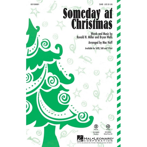 Someday At Christmas SAB (Octavo)