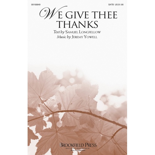 We Give Thee Thanks SATB (Octavo)