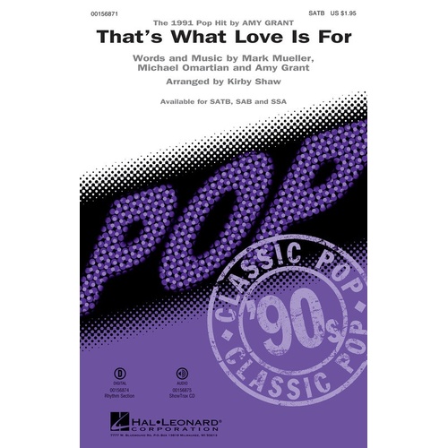 Thats What Love Is For ShowTrax CD (CD Only)