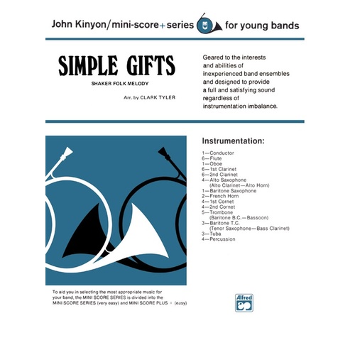 Simple Gifts Shaker Folk Tune Concert Band Sheet Music Grade 1