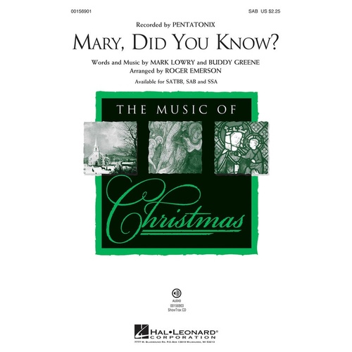 Mary Did You Know? SAB (Octavo)