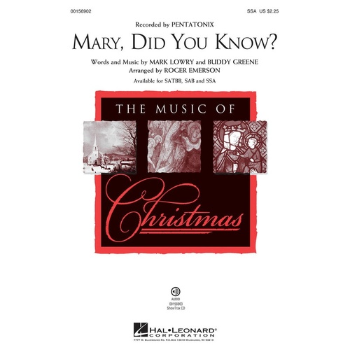 Mary Did You Know? SSA (Octavo)