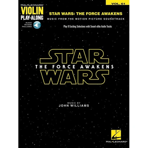 Star Wars Force Awakens Violin Play-Along V61 BK/OLA by Hal Leonard