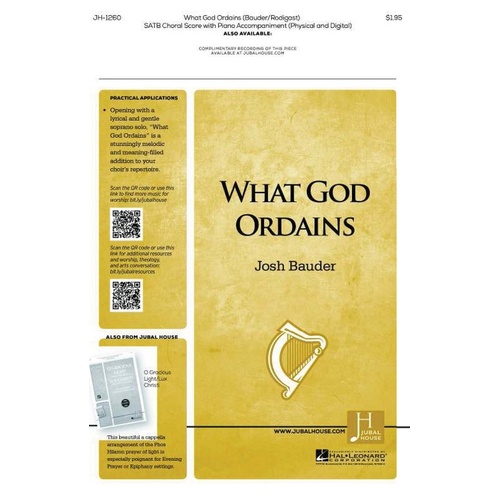 What God Ordains SATB (Octavo)
