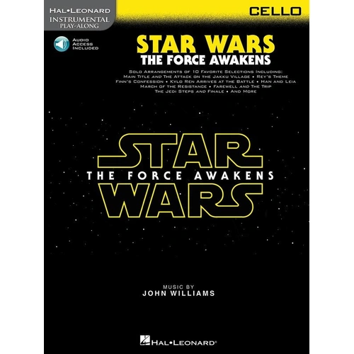 Star Wars: The Force Awakens Cello Play-Along Book with Online Audio Access