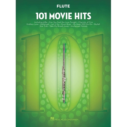 101 Movie Hits for Flute - Hal Leonard - 120 Pages - Woodwind Collection